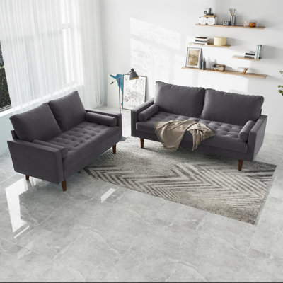 Mercer41 womble 2 piece living room set fabric discount